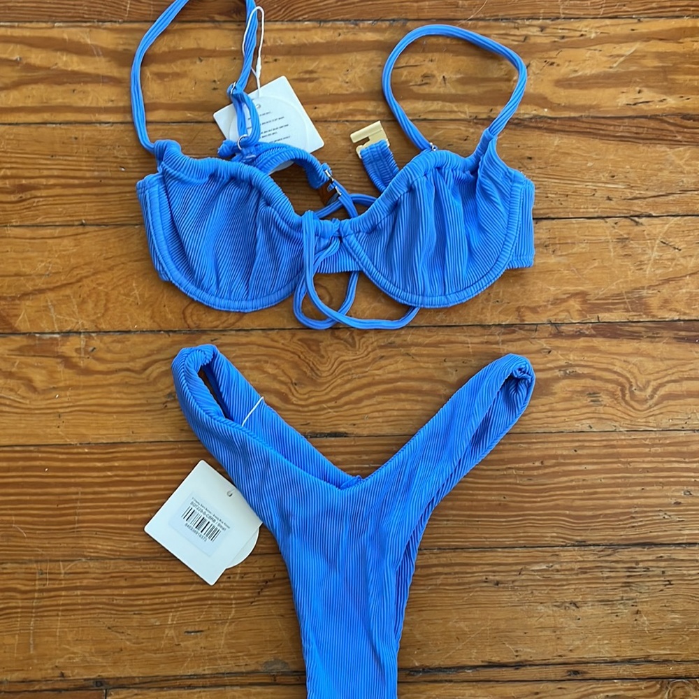 Kulani Kini Breezy Blue Bikini NWT